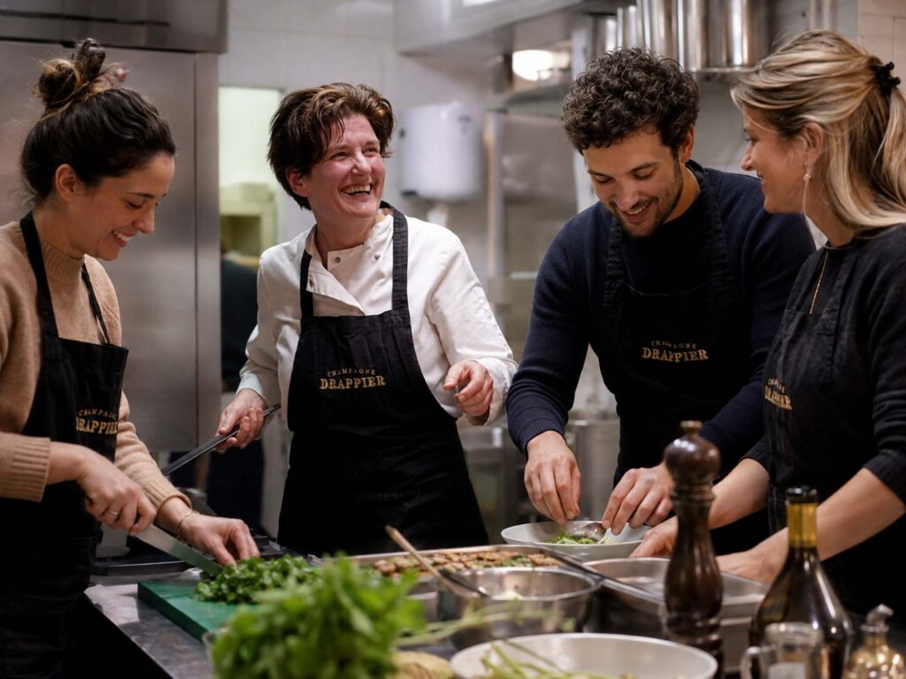 Atelier cuisine et repas partagé en team building